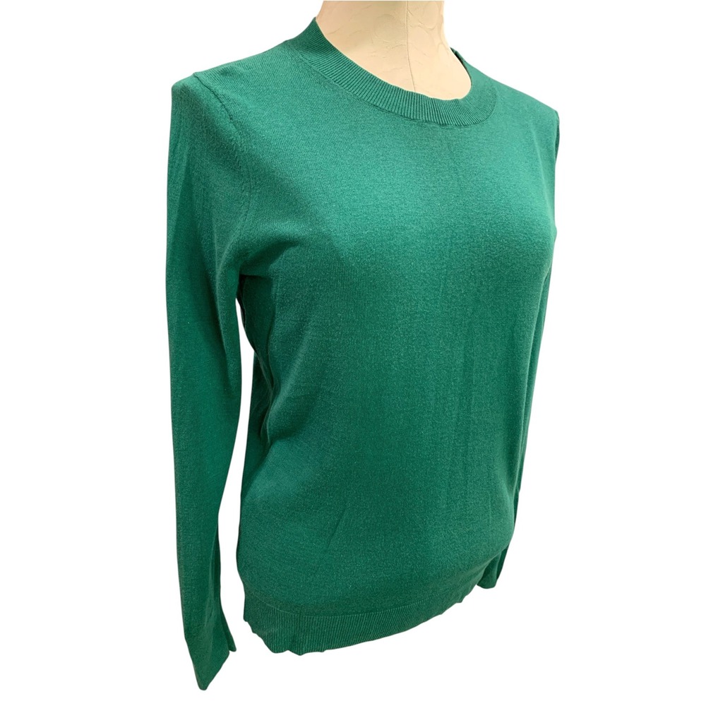 Medium Banana Republic Womens Emerald Green Crewneck Sweater